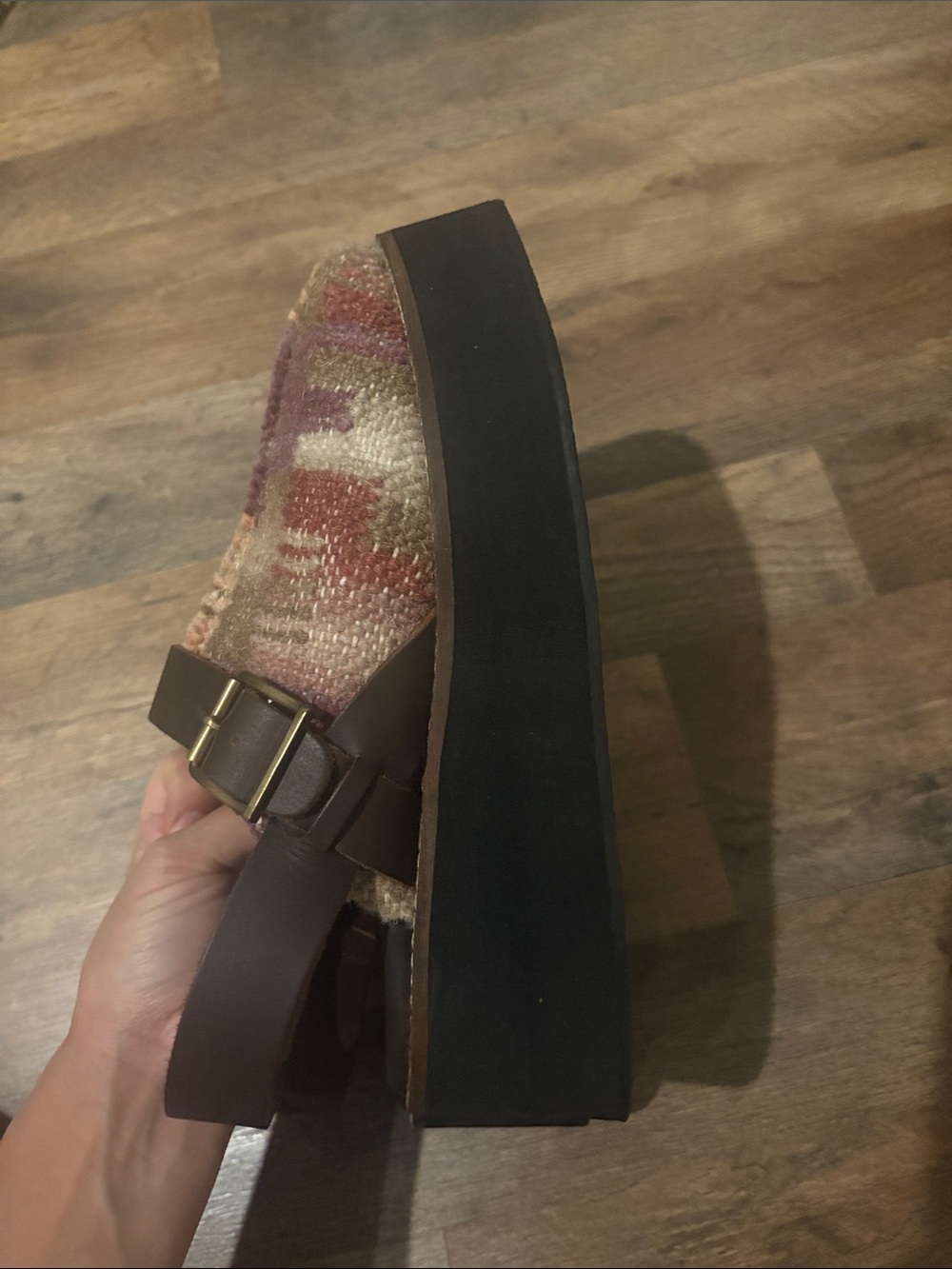 Free People Clog Mule Woven Pattern Slip-On Clog with Woven Tapestry Pattern - Picture 9 of 12